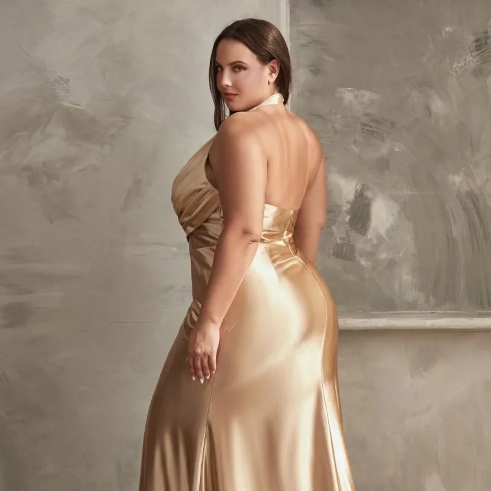 NEW LONG SLEEVELESS SHEATH SATIN DRESS WITH LEG SLIT AND ZIPPER BACK CD CH079C - Picture 5 of 10